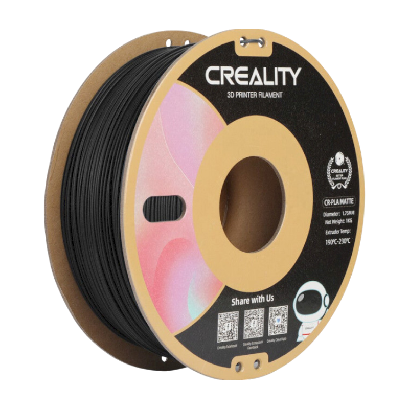 Філамент (пластик) для 3D принтера CREALITY PLA матовий 1кг, 1.75мм, чорний (3301010297)